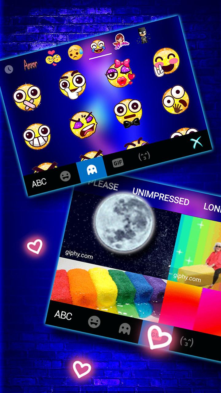 اسکرین شات 4 برنامه Love Heart Neon Theme