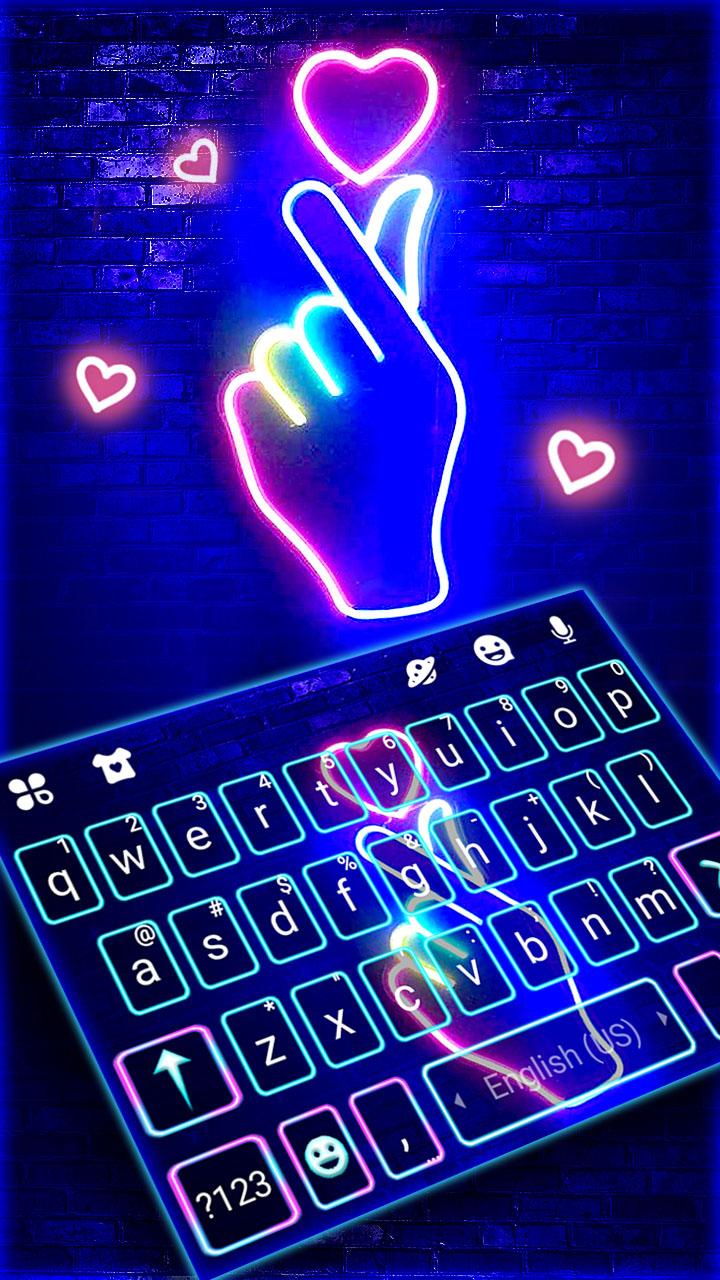 اسکرین شات 1 برنامه Love Heart Neon Theme