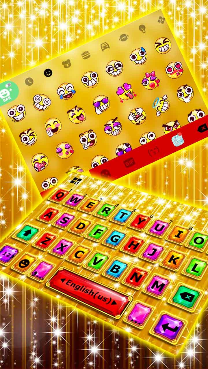 اسکرین شات 2 برنامه Luxury Jewelry HD Wallpapers Keyboard Background