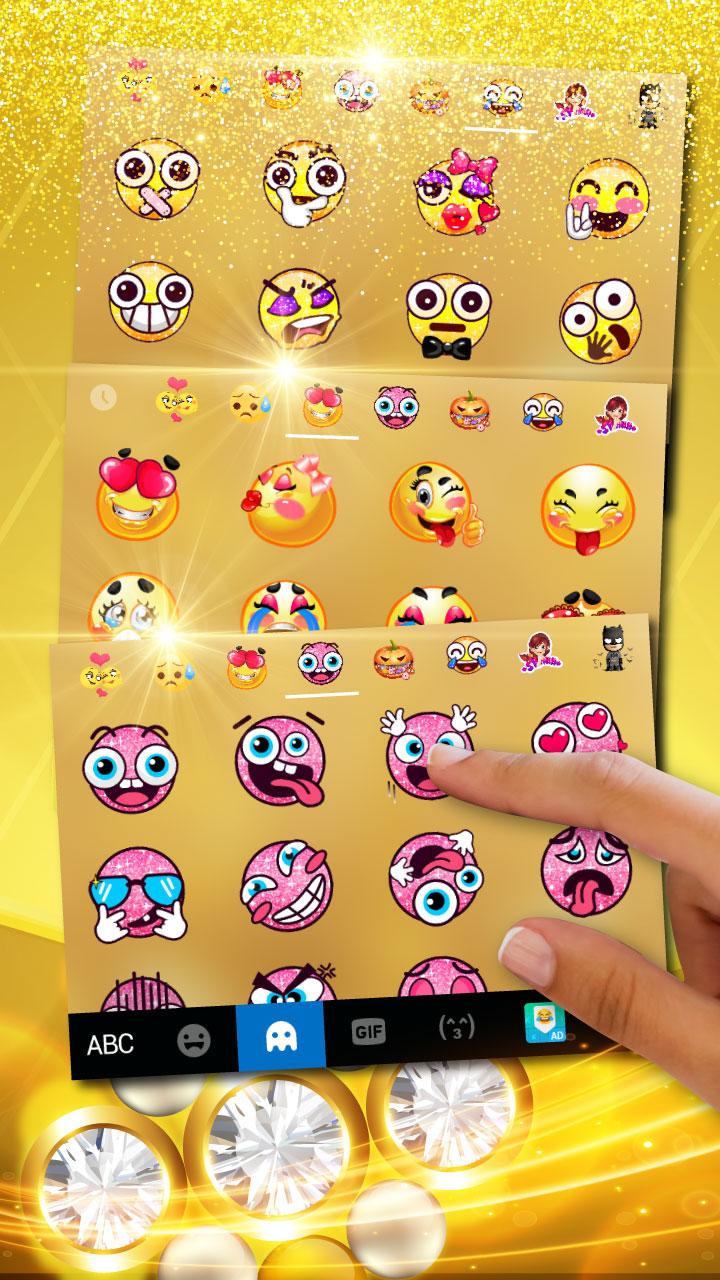 اسکرین شات 3 برنامه Luxury Gold Keyboard Theme