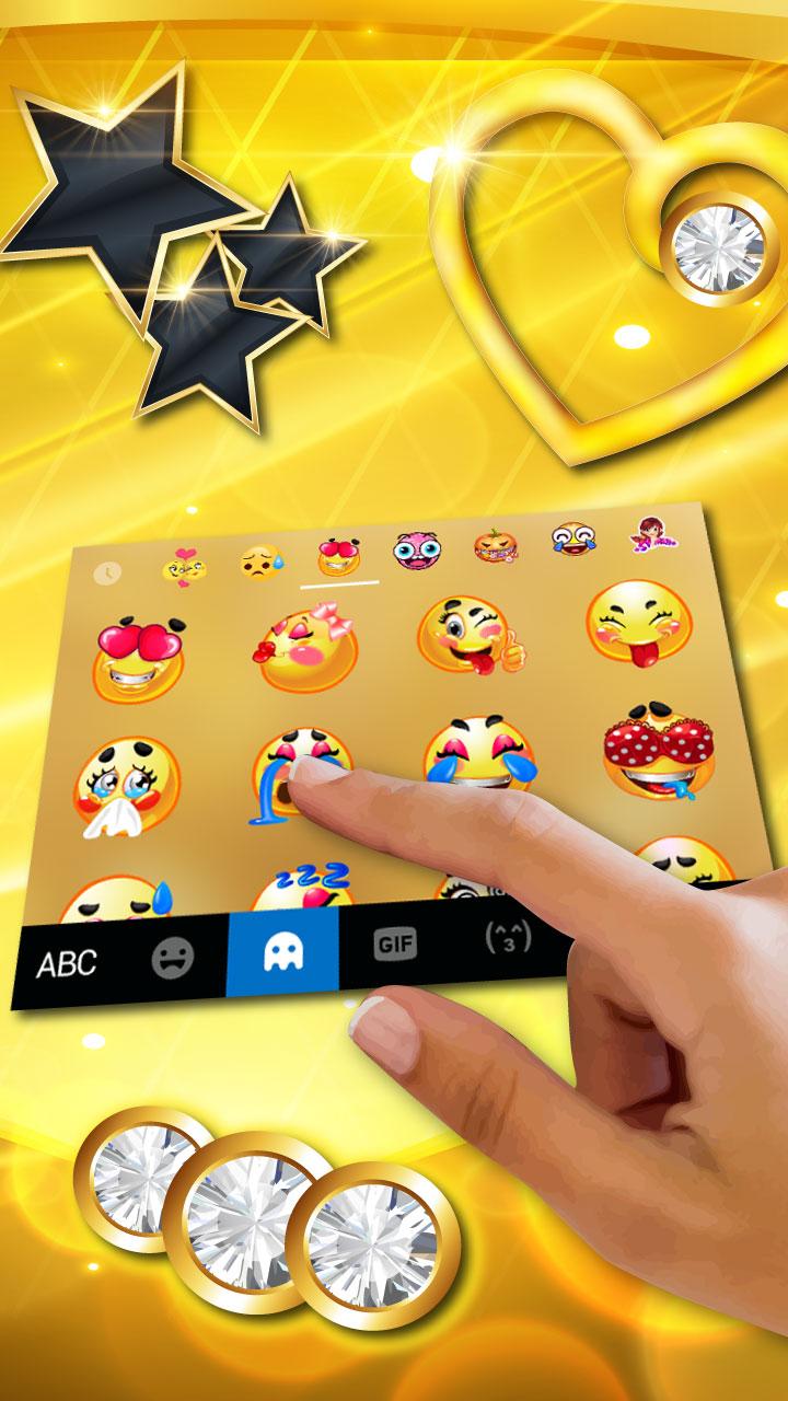 اسکرین شات 2 برنامه Luxury Gold Keyboard Theme