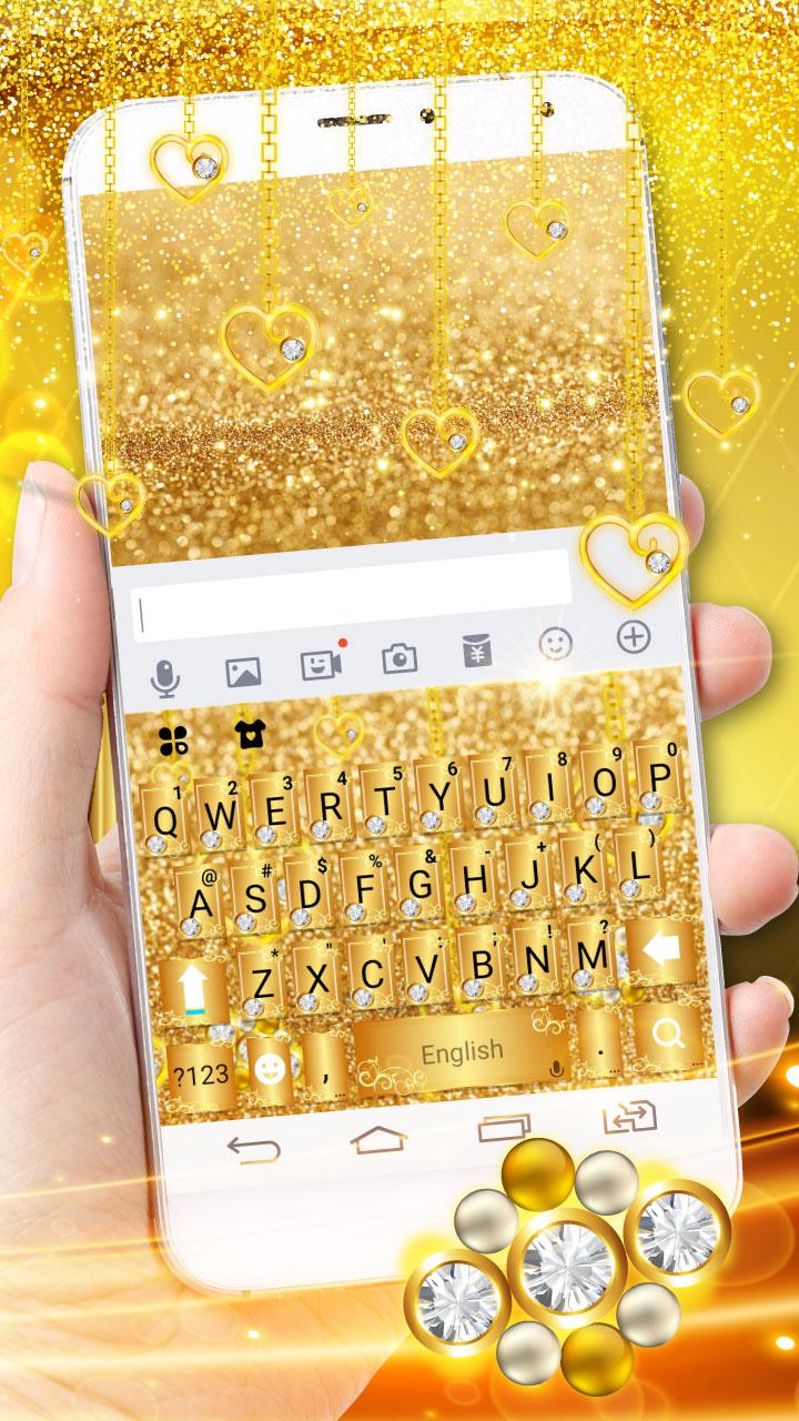 اسکرین شات 1 برنامه Luxury Gold Keyboard Theme