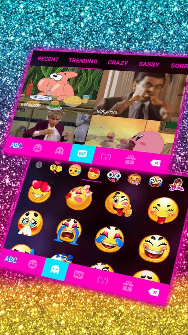 اسکرین شات 4 برنامه Color Glitter Keyboard