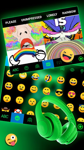 اسکرین شات 4 برنامه Neon Dj Cool Man Keyboard Theme