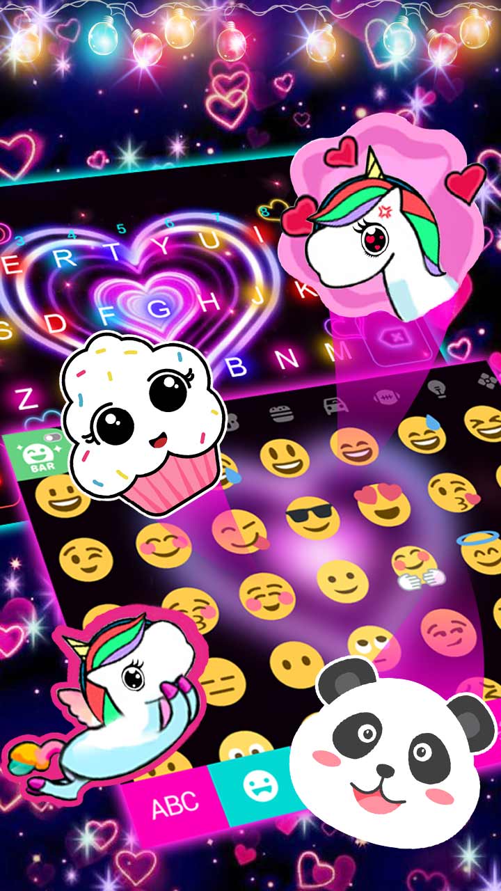 اسکرین شات 3 برنامه Neon Lights Heart Theme