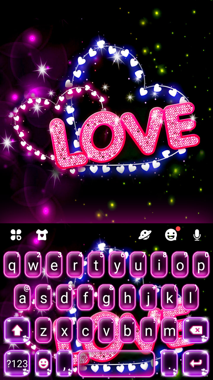 اسکرین شات 1 برنامه Neon Love Theme