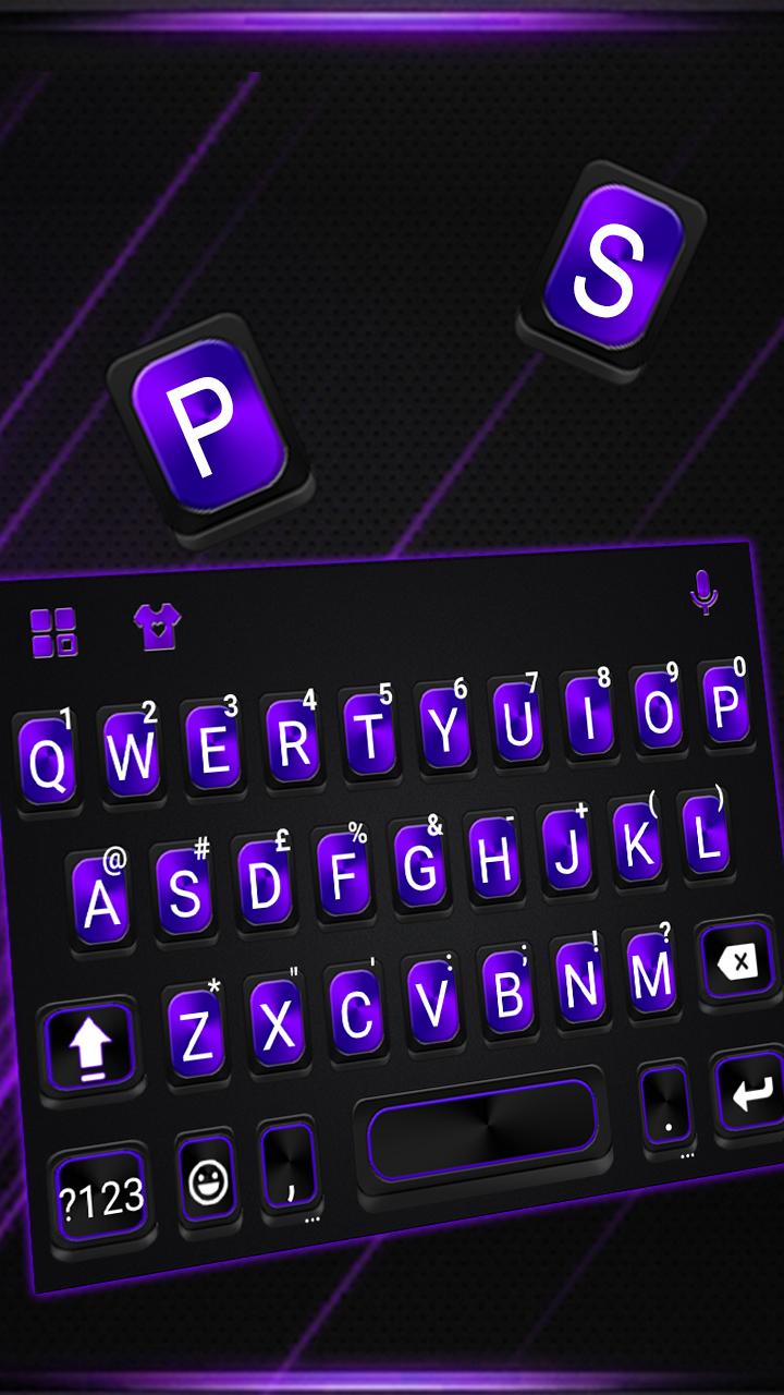 اسکرین شات 1 برنامه Neon Metal Business Keyboard Theme
