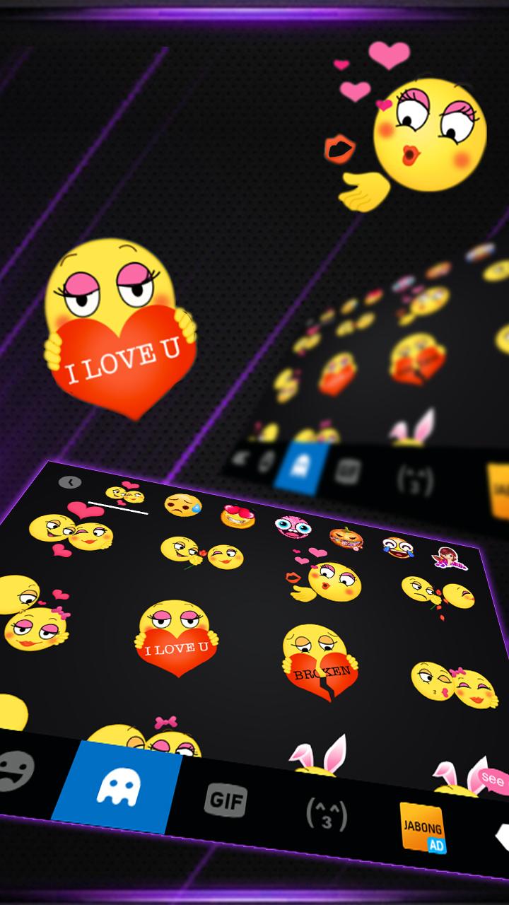اسکرین شات 3 برنامه Neon Metal Business Keyboard Theme