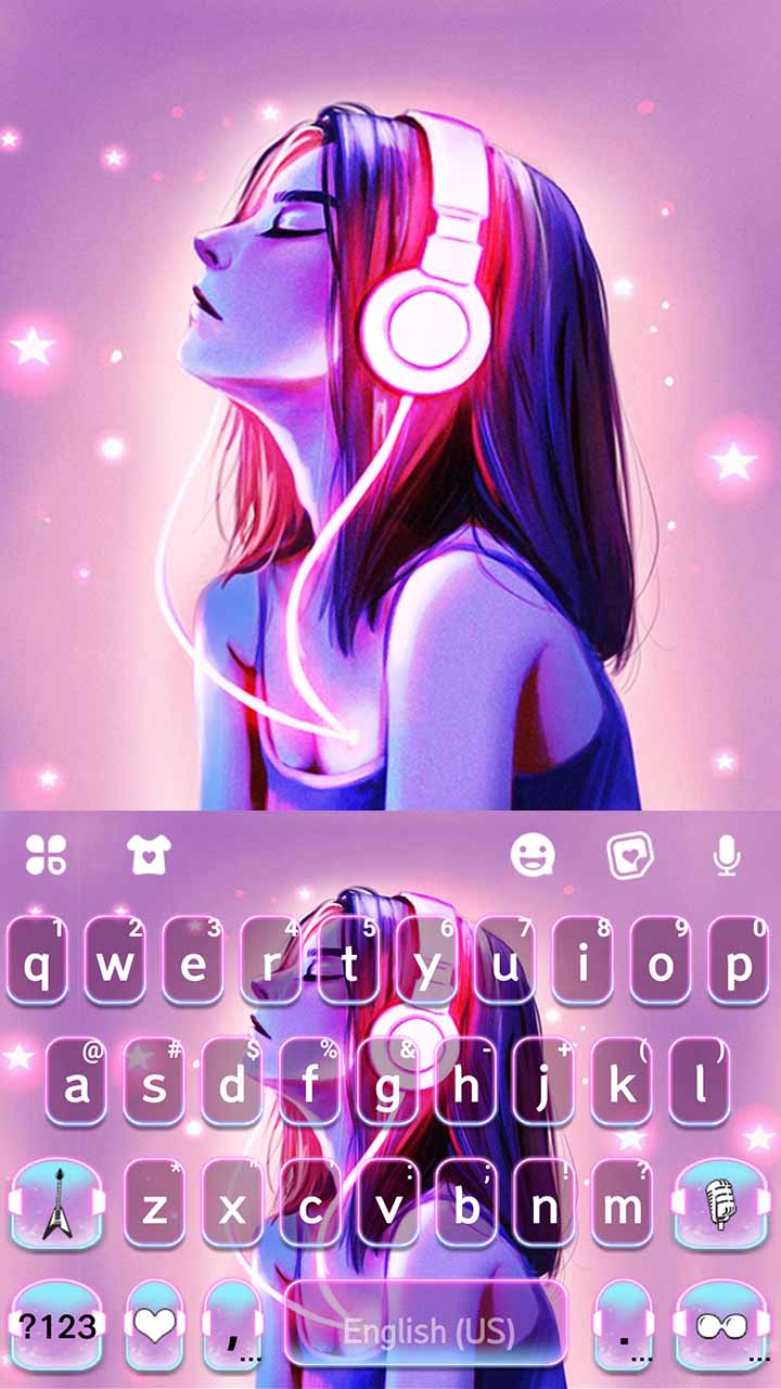 اسکرین شات 5 برنامه Neon Music Girl Theme