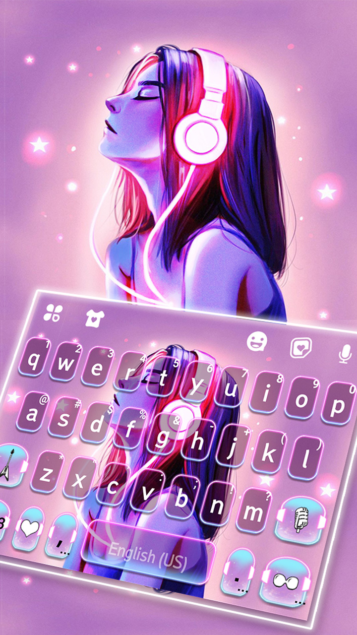 اسکرین شات 1 برنامه Neon Music Girl Theme