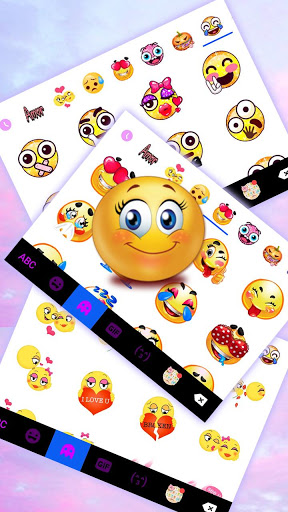اسکرین شات 4 برنامه Neon Pastel Heart Keyboard Theme