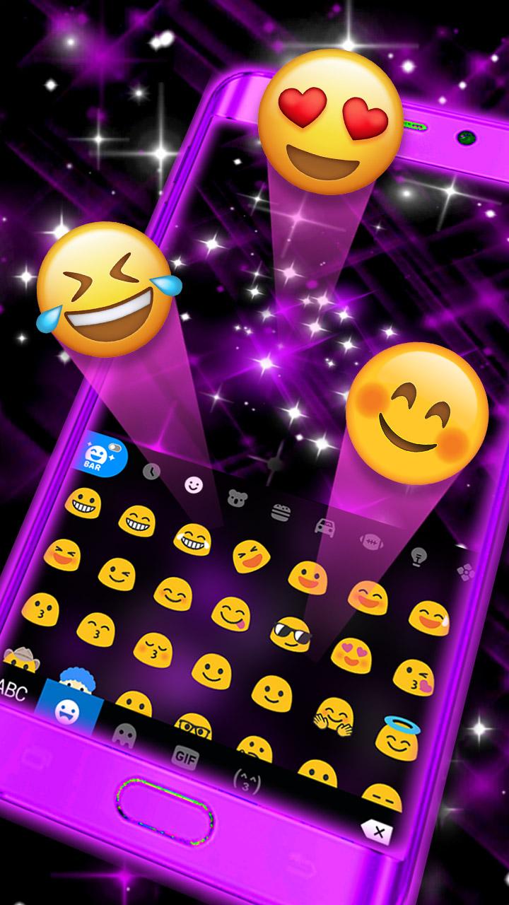 اسکرین شات 3 برنامه Neon Purple Bright Theme