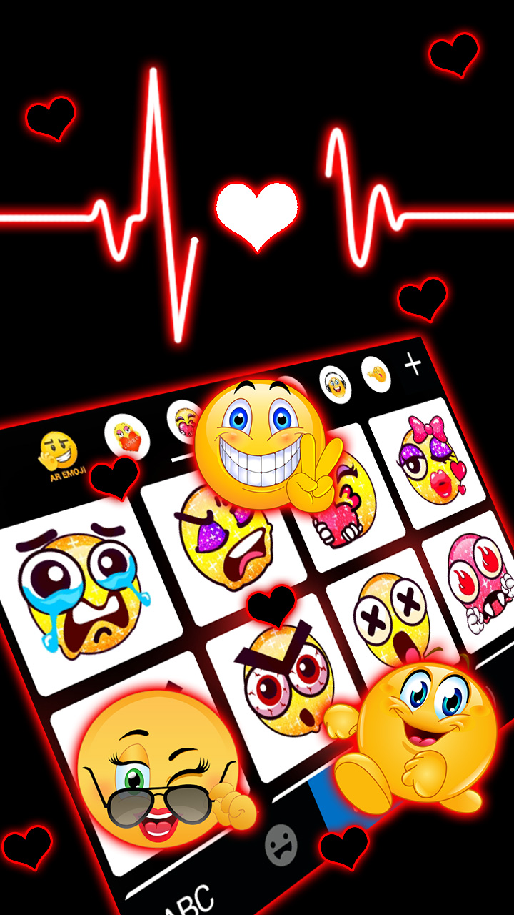 اسکرین شات 4 برنامه Neon Red Heartbeat Theme