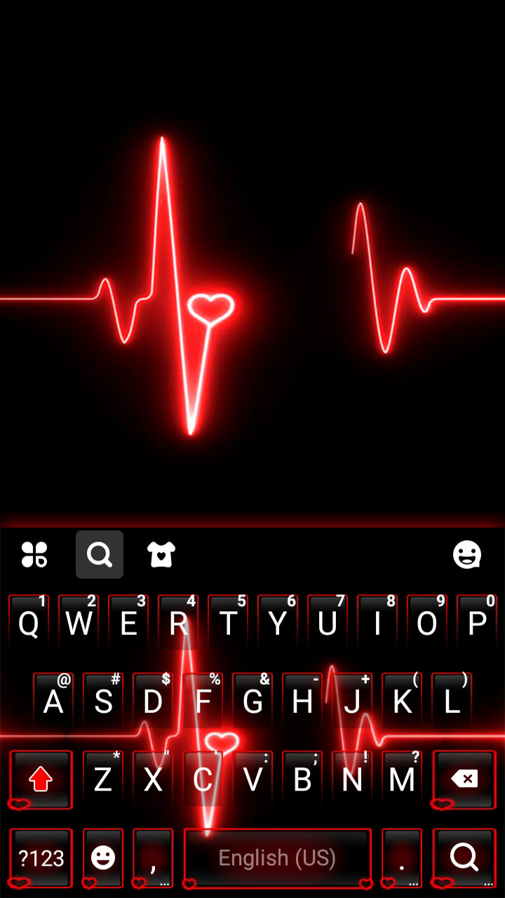 اسکرین شات 5 برنامه Neon Red Heartbeat Theme