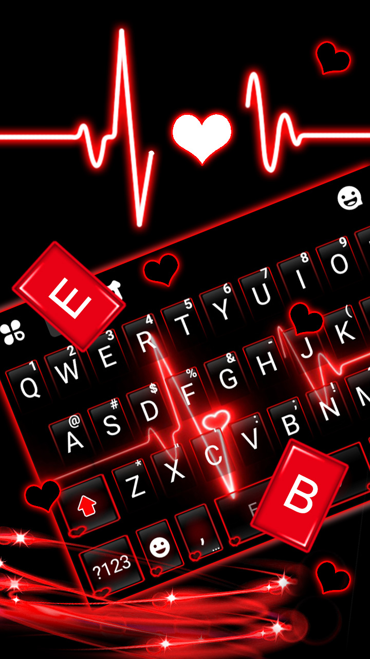 اسکرین شات 2 برنامه Neon Red Heartbeat Theme