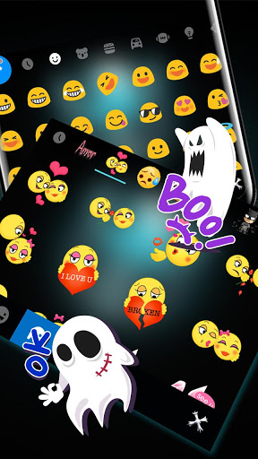 اسکرین شات 3 برنامه Neon Skull Wing Keyboard Theme
