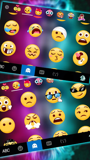 اسکرین شات 3 برنامه Neon Wolf New Keyboard Theme