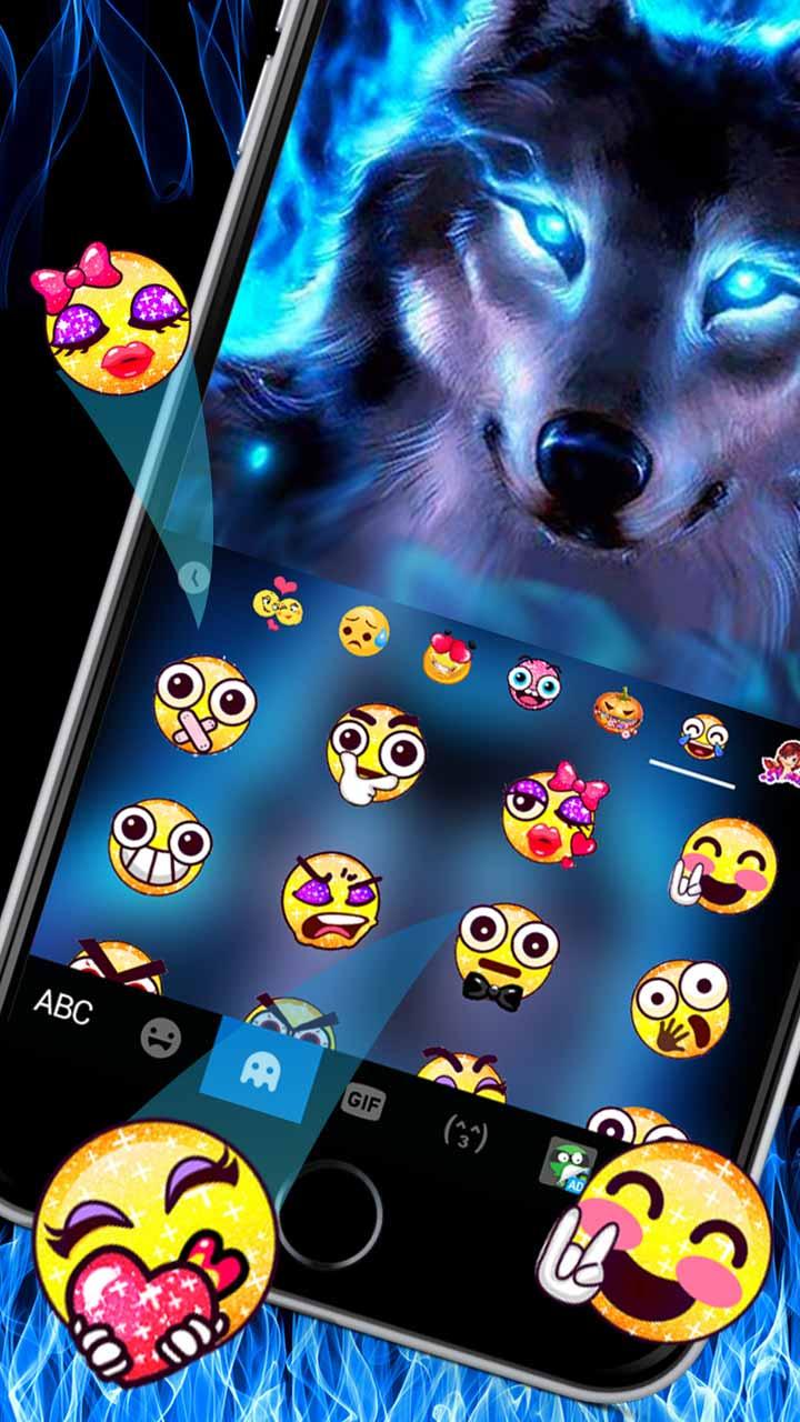 اسکرین شات 2 برنامه Neon Wolf Theme