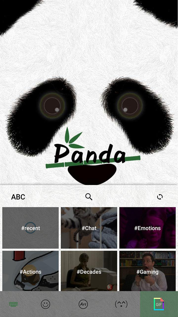 اسکرین شات 3 برنامه Cute Panda Keyboard Theme