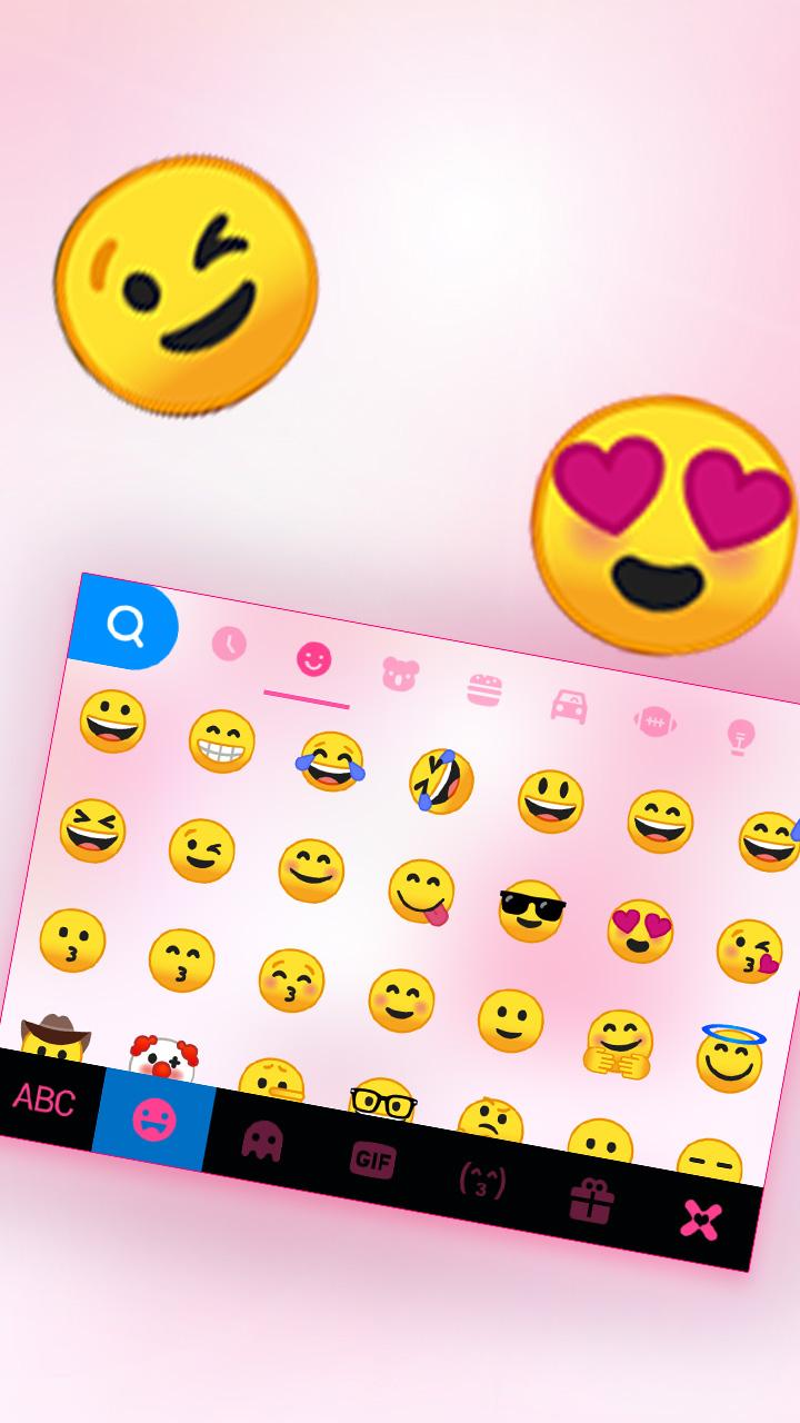 اسکرین شات 3 برنامه Pastel Pink Heart Keyboard The