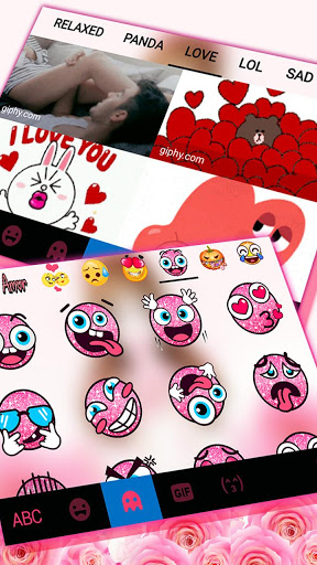اسکرین شات 4 برنامه Pedal Pink Girl Keyboard Theme