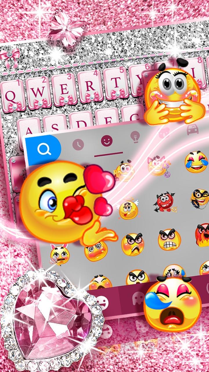 اسکرین شات 2 برنامه Pink Bow Diamond Theme