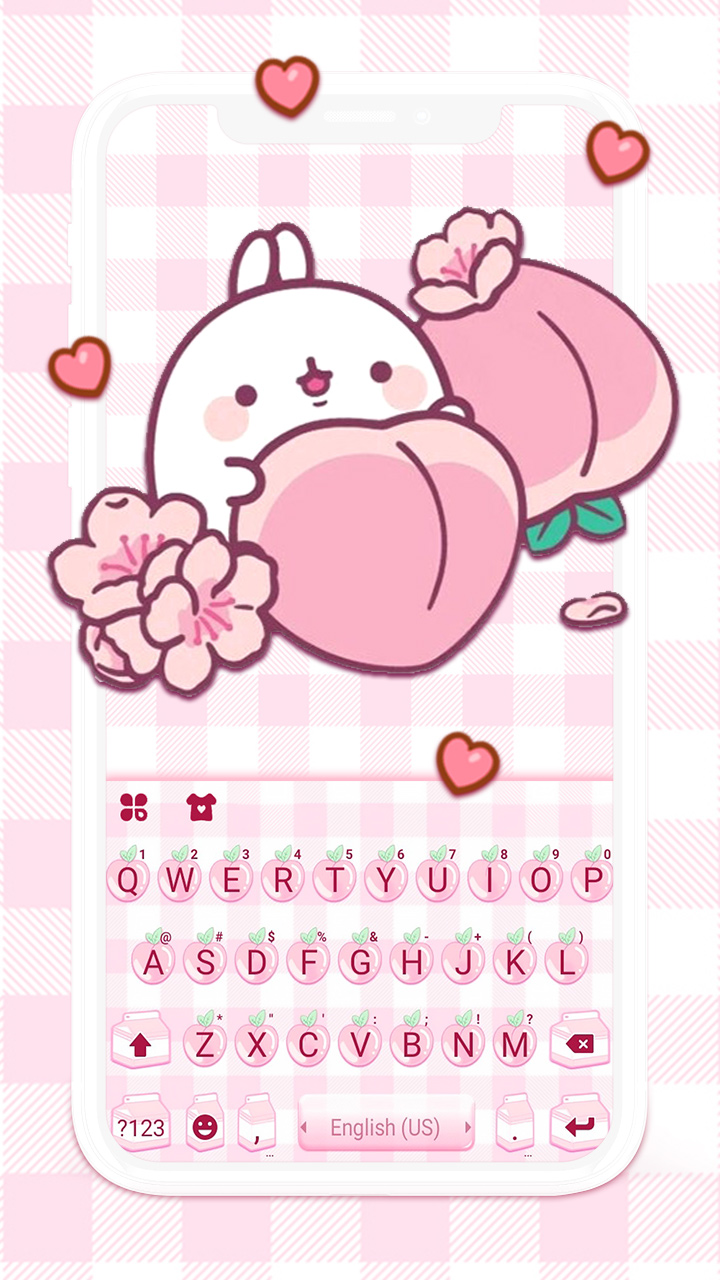 اسکرین شات 1 برنامه Pink Cute Peach Theme