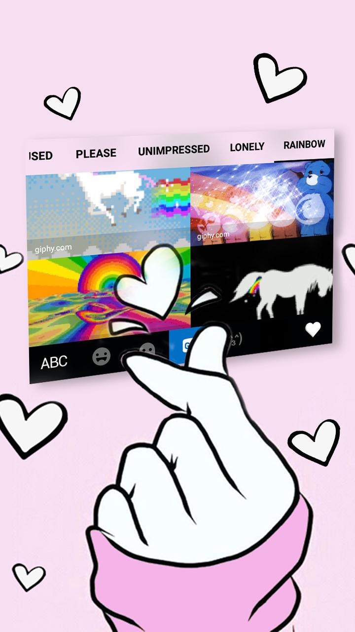 اسکرین شات 4 برنامه Pink Love Heart Keyboard Theme