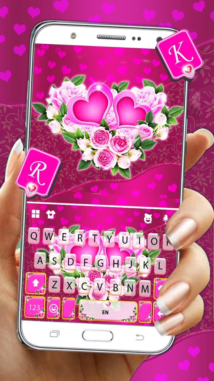 اسکرین شات 1 برنامه Pink Rose Flower Theme