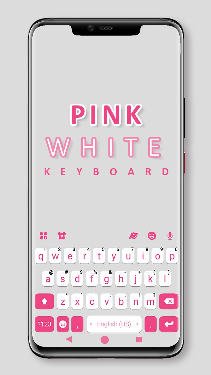 اسکرین شات 1 برنامه Pink White Chat Keyboard Theme