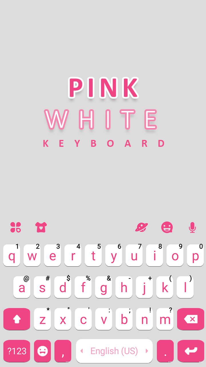 اسکرین شات 5 برنامه Pink White Chat Keyboard Theme