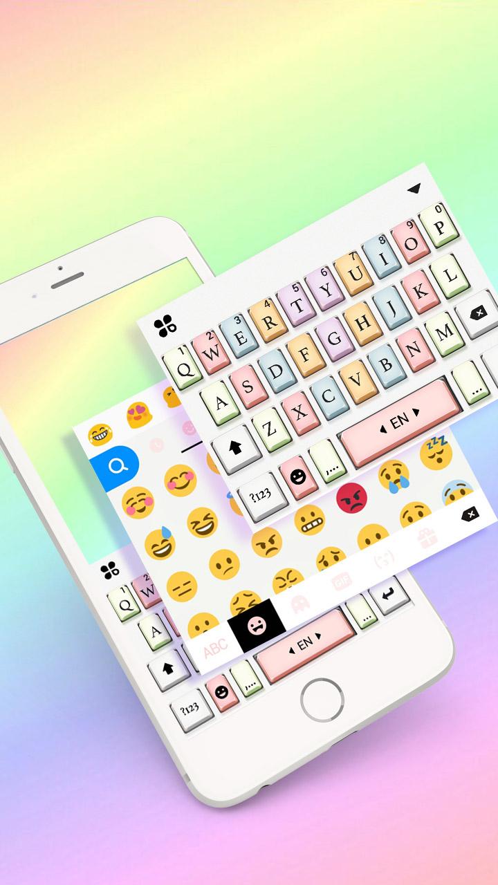 اسکرین شات 2 برنامه Rainbow Cherry Mx Keyboard Theme