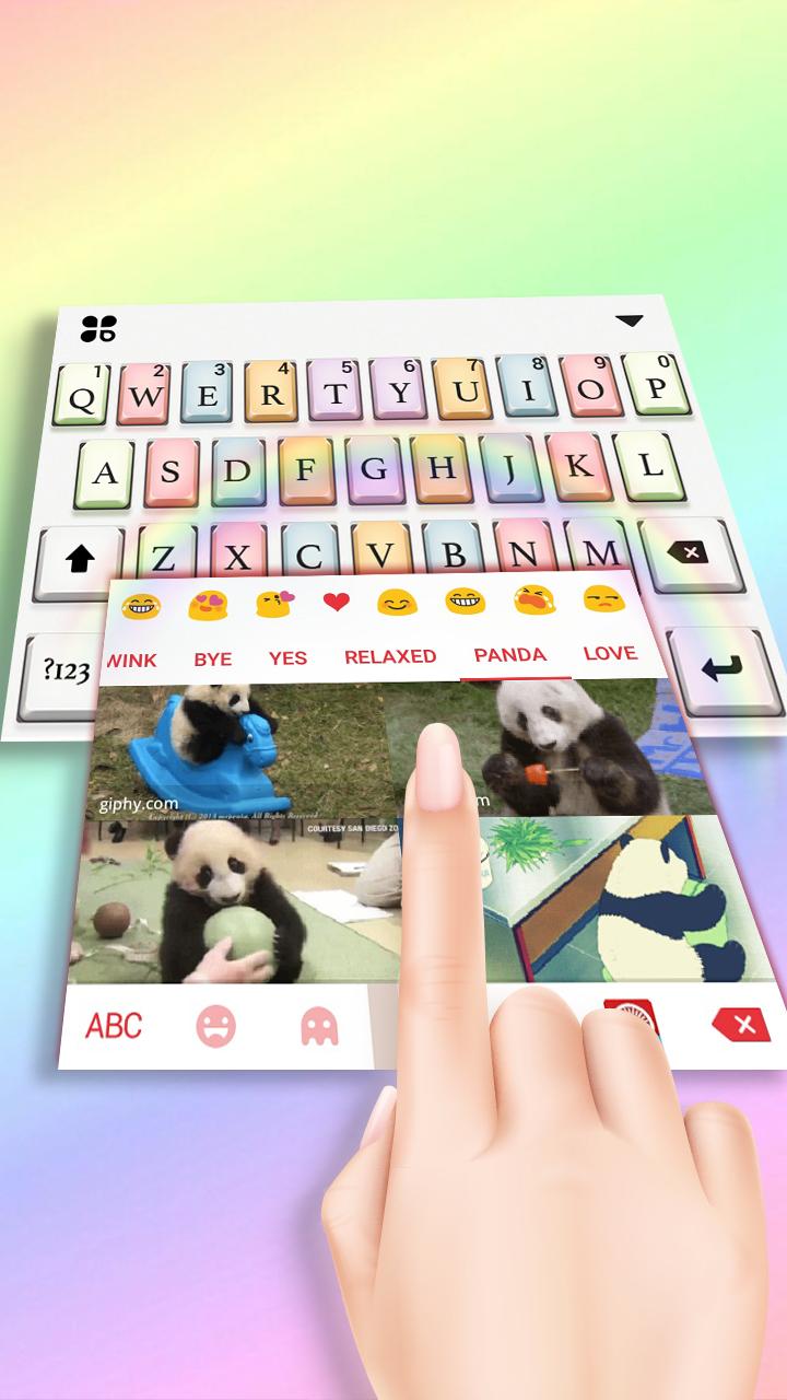اسکرین شات 4 برنامه Rainbow Cherry Mx Keyboard Theme