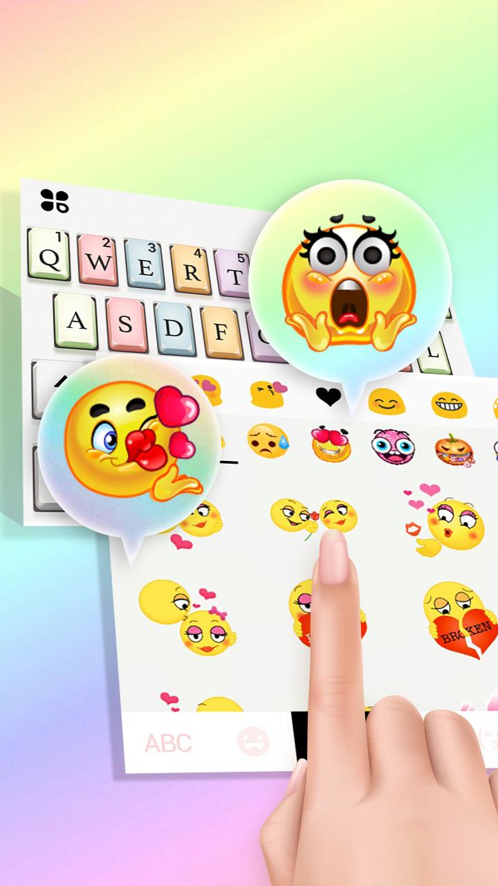 اسکرین شات 3 برنامه Rainbow Cherry Mx Keyboard Theme