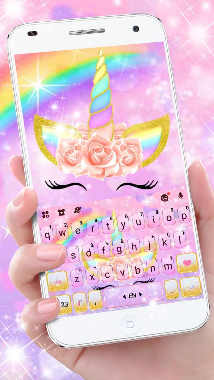 اسکرین شات 1 برنامه Rainbow Rose Unicorn Theme
