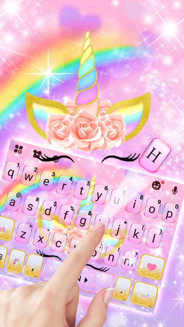 اسکرین شات 2 برنامه Rainbow Rose Unicorn Theme