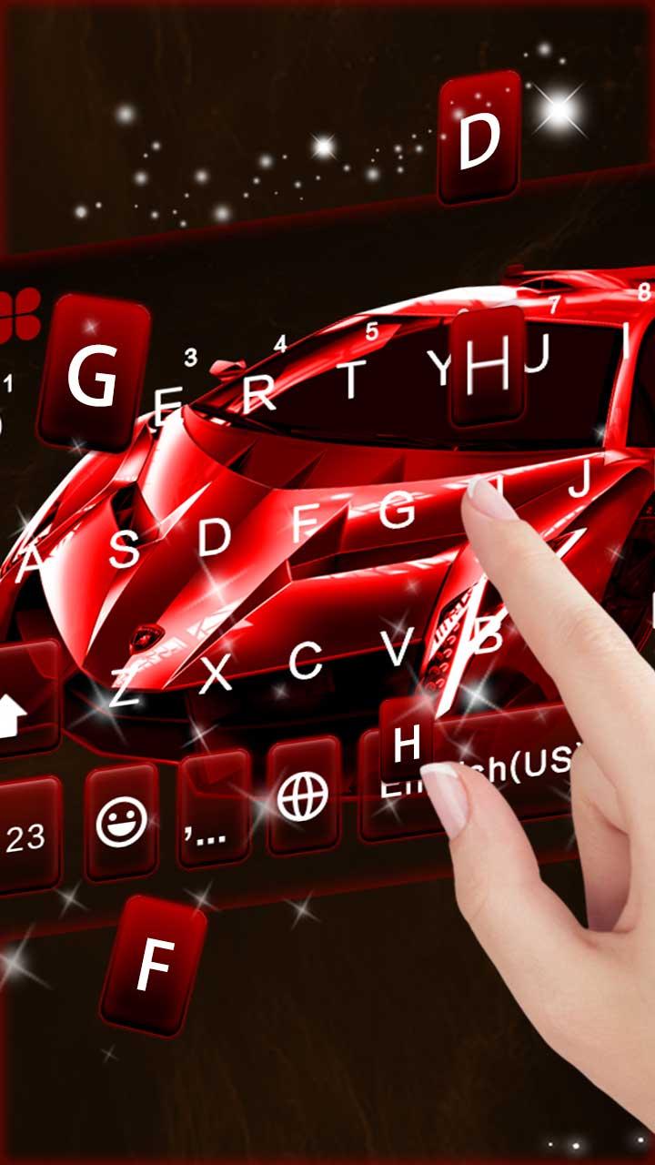 اسکرین شات 3 برنامه Red Racing Sports Car Keyboard Theme