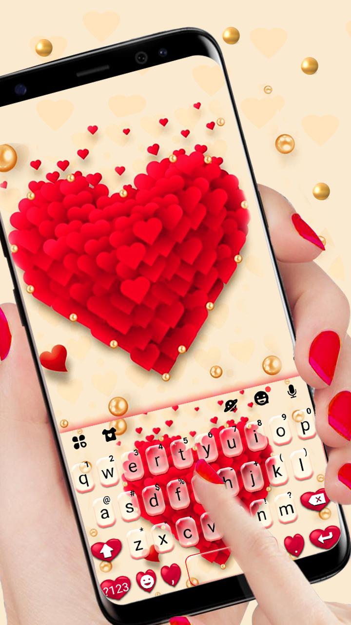 اسکرین شات 1 برنامه Red Valentine Hearts Theme