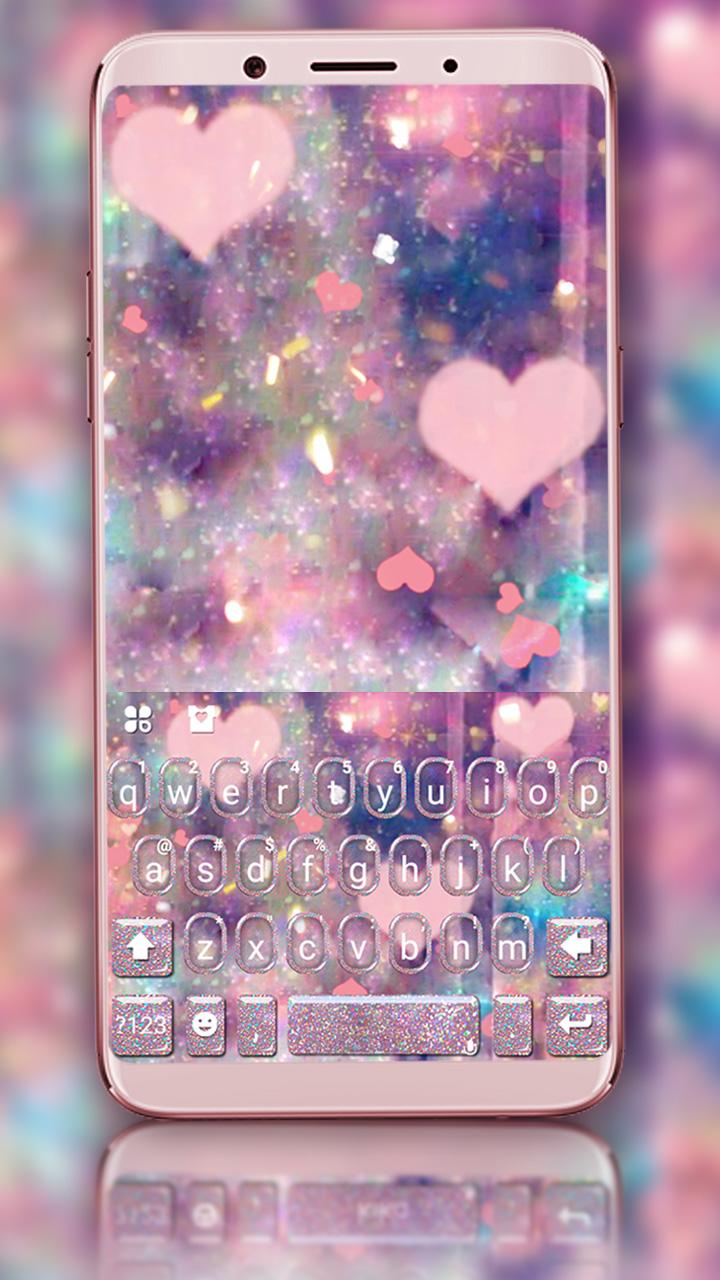 اسکرین شات 1 برنامه Rose Gold Heart Theme