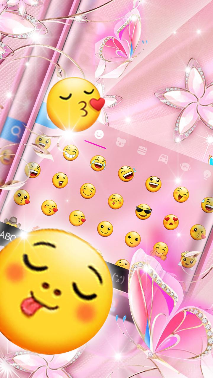 اسکرین شات 2 برنامه Rose Gold Lux Flower Keyboard