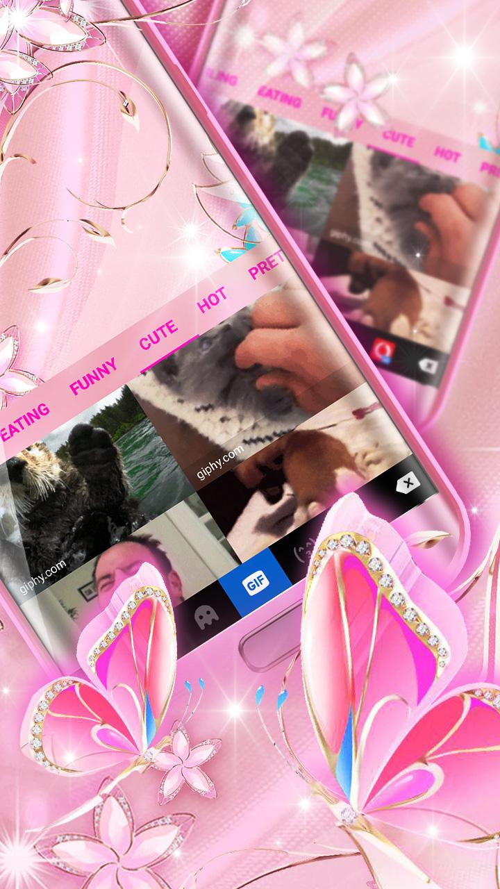 اسکرین شات 4 برنامه Rose Gold Lux Flower Keyboard