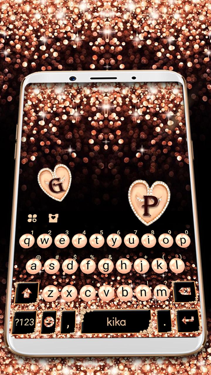 اسکرین شات 3 برنامه Gold Rose Pearl Luxury Keyboar