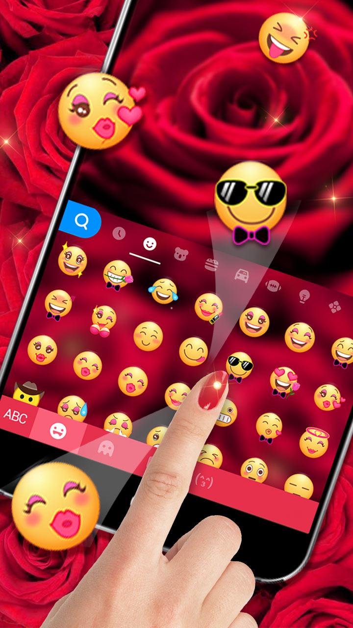 اسکرین شات 3 برنامه Rose Love Keyboard Theme