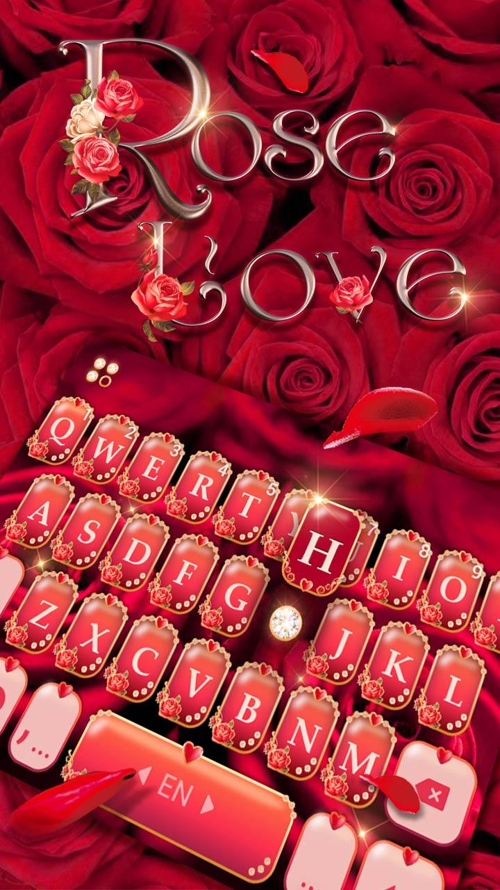 اسکرین شات 2 برنامه Rose Love Keyboard Theme