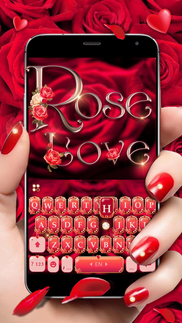 اسکرین شات 1 برنامه Rose Love Keyboard Theme