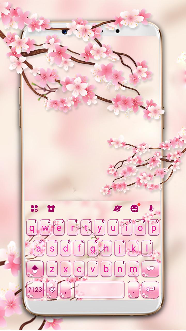 اسکرین شات 1 برنامه Sakura Blossom 2 Keyboard Theme