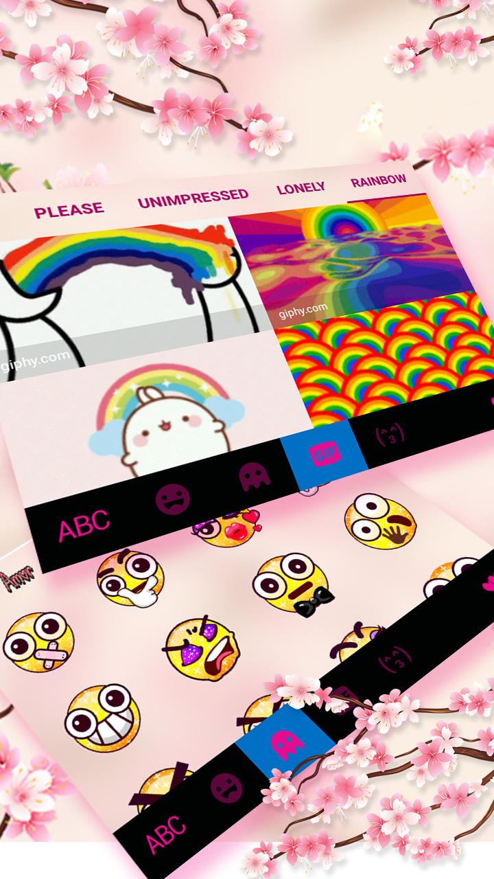 اسکرین شات 4 برنامه Sakura Blossom 2 Keyboard Theme
