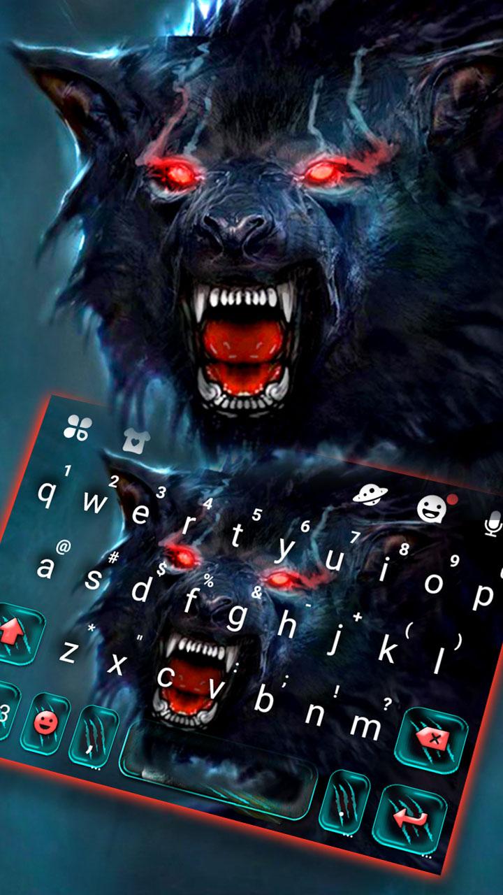 اسکرین شات 1 برنامه Scary Dire Wolf Keyboard Theme