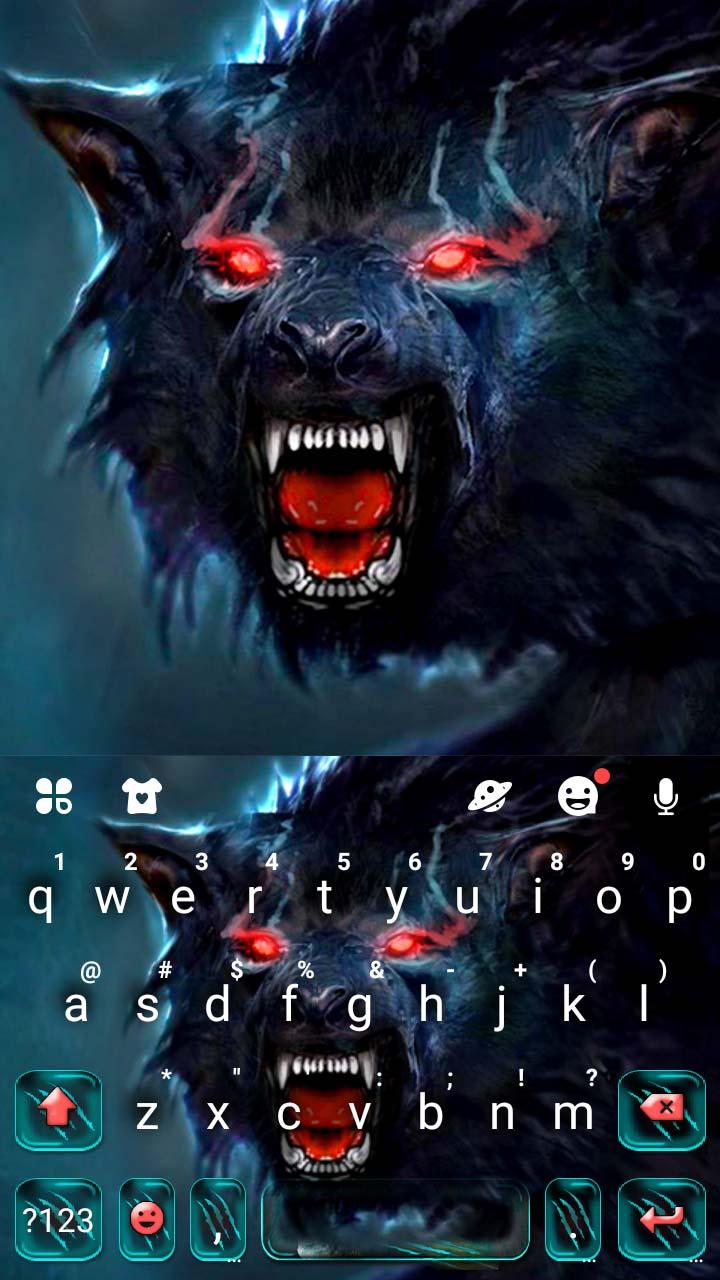 اسکرین شات 5 برنامه Scary Dire Wolf Keyboard Theme