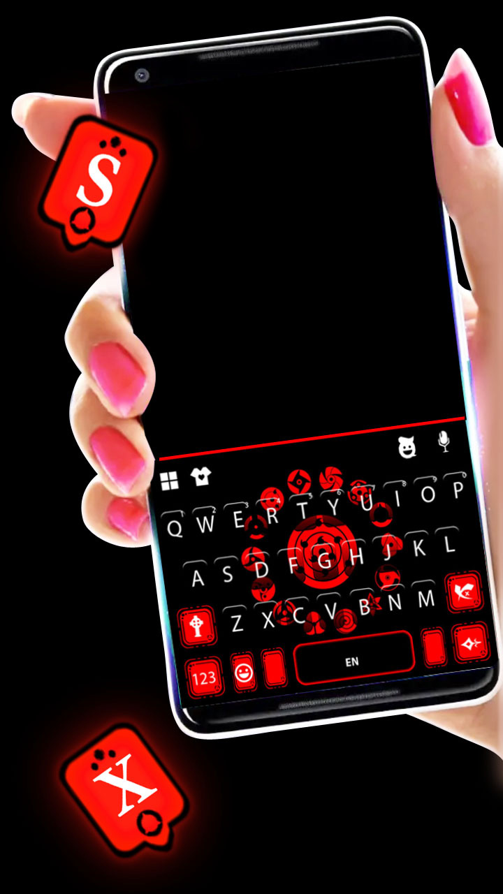 اسکرین شات 2 برنامه Anime Signs Keyboard Backgroun